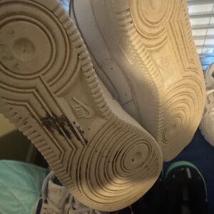 Nike Kids White Sneakers with Black Accents